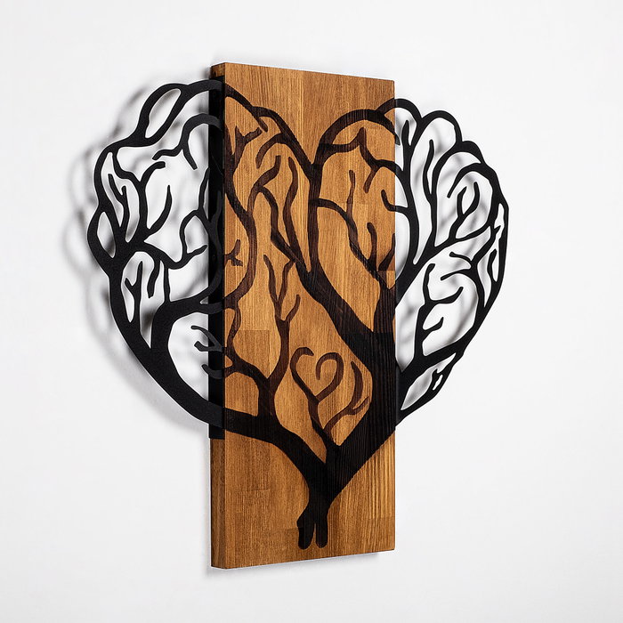 Wallity Brain Tree - Escultura de pared en Nogal y Negro Wallity Brain Tree - Escultura de pared en Nogal y Negro